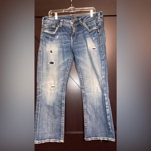 Silver capris size 34